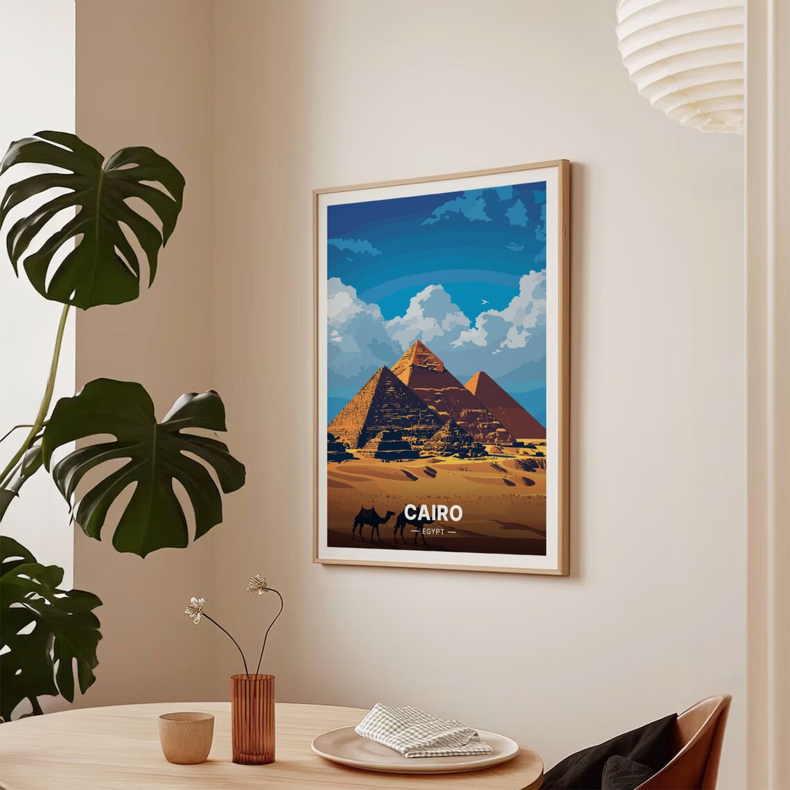 Cairo Pyramids of Giza Travel Poster, Egypt - Image 2