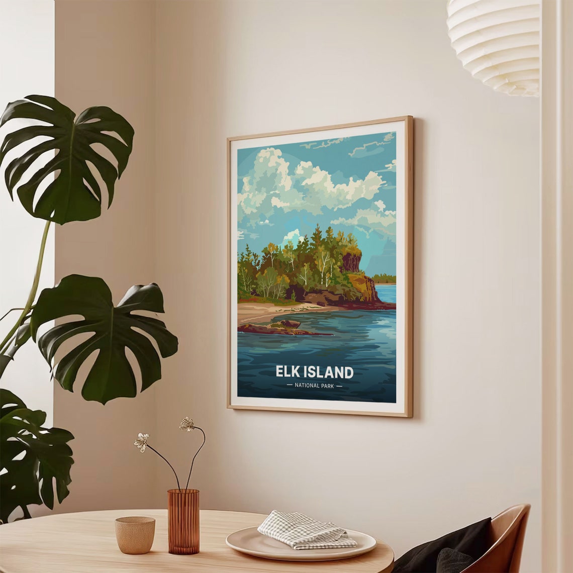 Elk Island National Park Forested Lake Point Wilderness Poster - Image 2