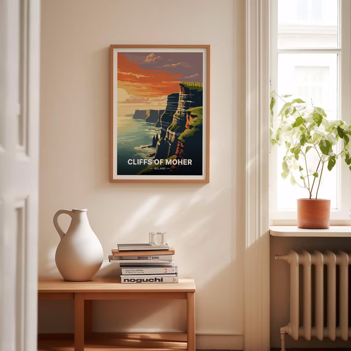 Cliffs of Moher Ireland Sunset Sea Cliffs Landscape Travel Poster - Image 4