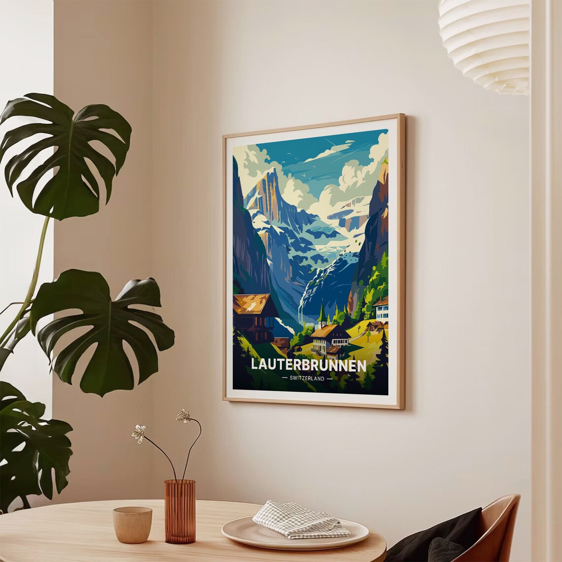Lauterbrunnen Valley Travel Poster, Swiss Alps - Image 2
