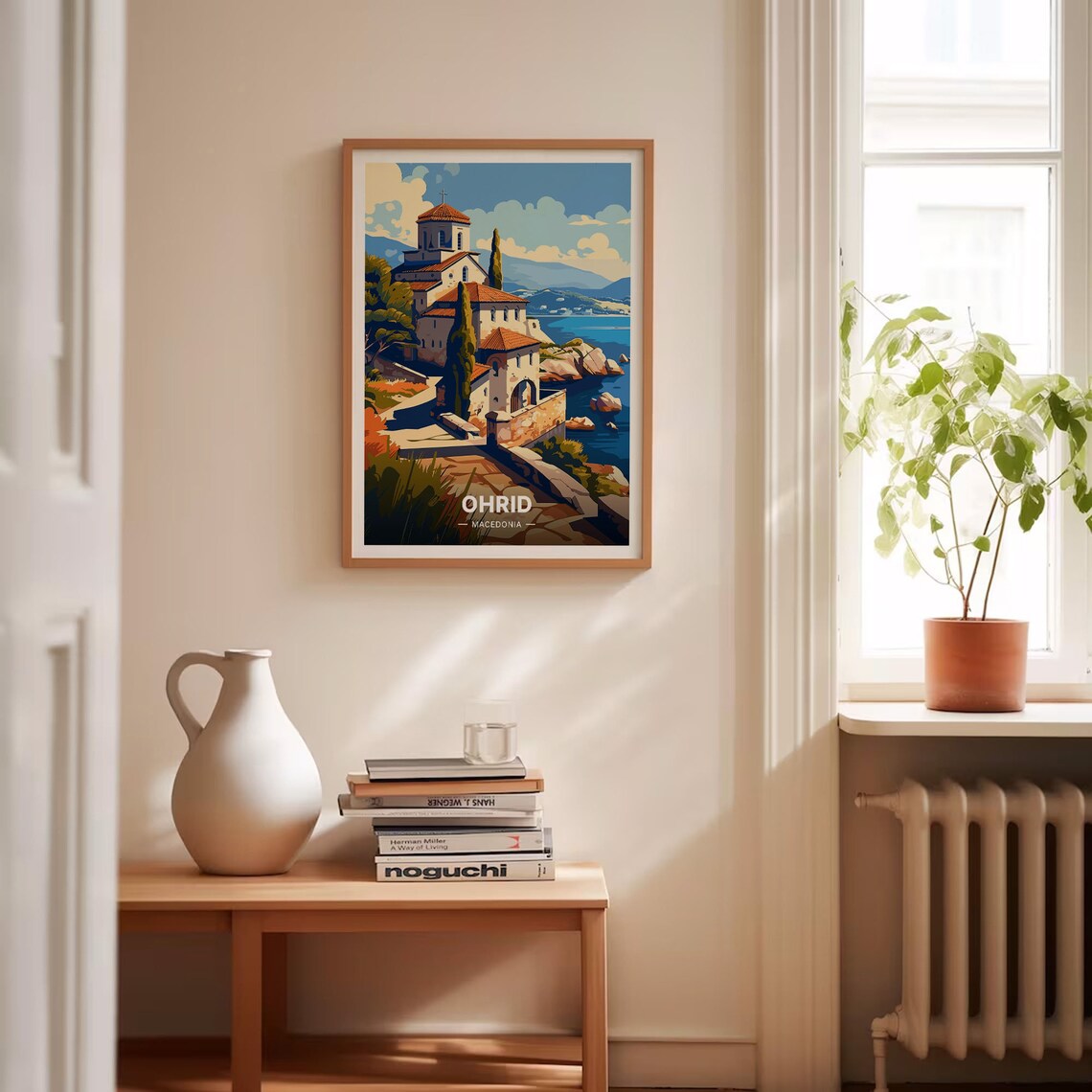 Lake Ohrid Travel Poster, Macedonia Landscape Art - Image 4