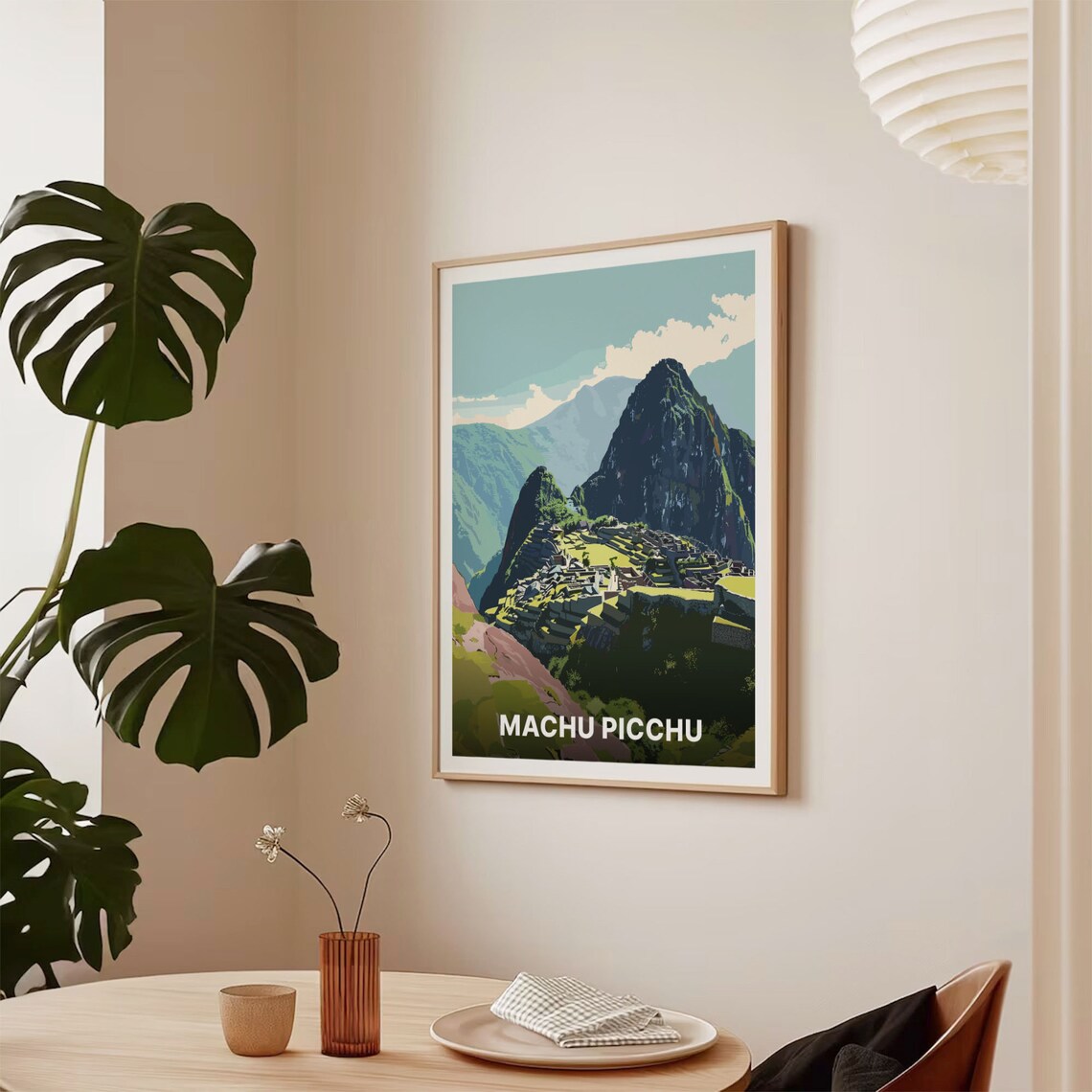 Machu Picchu Peru Ancient Inca Citadel Mountain Ruins Travel Poster - Image 2