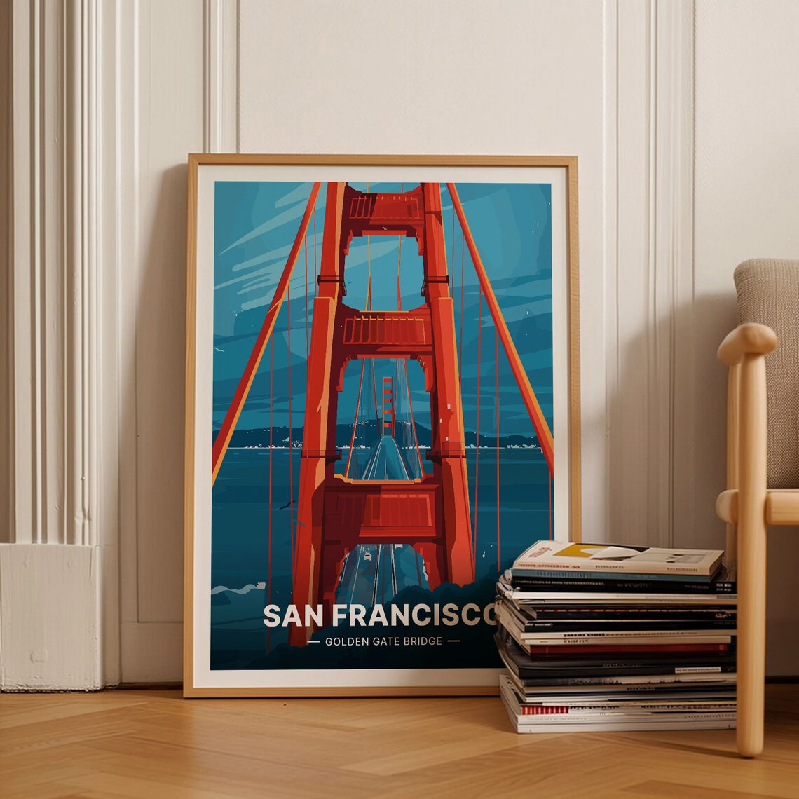 San Francisco Golden Gate Bridge Poster California Iconic View Art