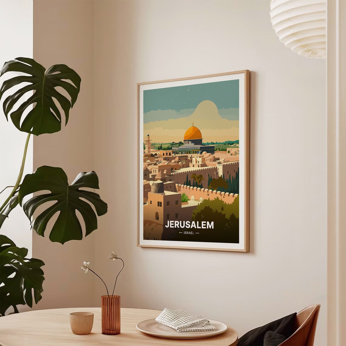 Jerusalem Travel Poster, Scenic Destination Art Print - Image 2
