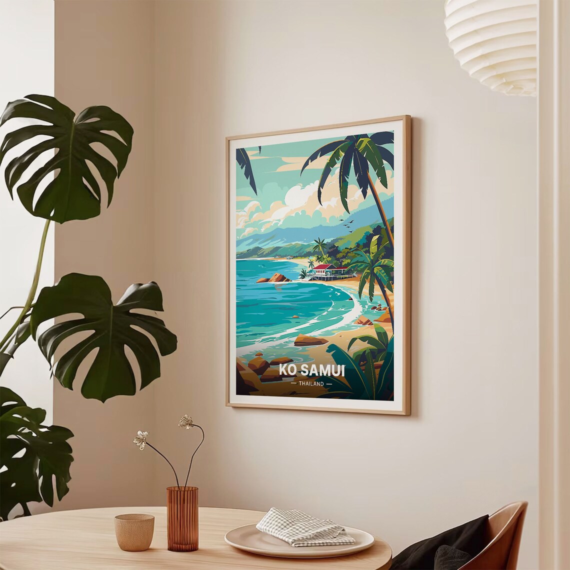 Ko Samui Thailand Tropical Beach Palms Island Escape Travel Poster - Image 2