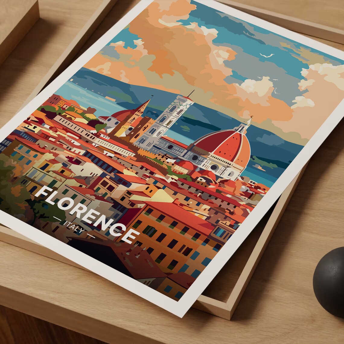 Florence Italy Mid-Century Travel Poster - Image 3