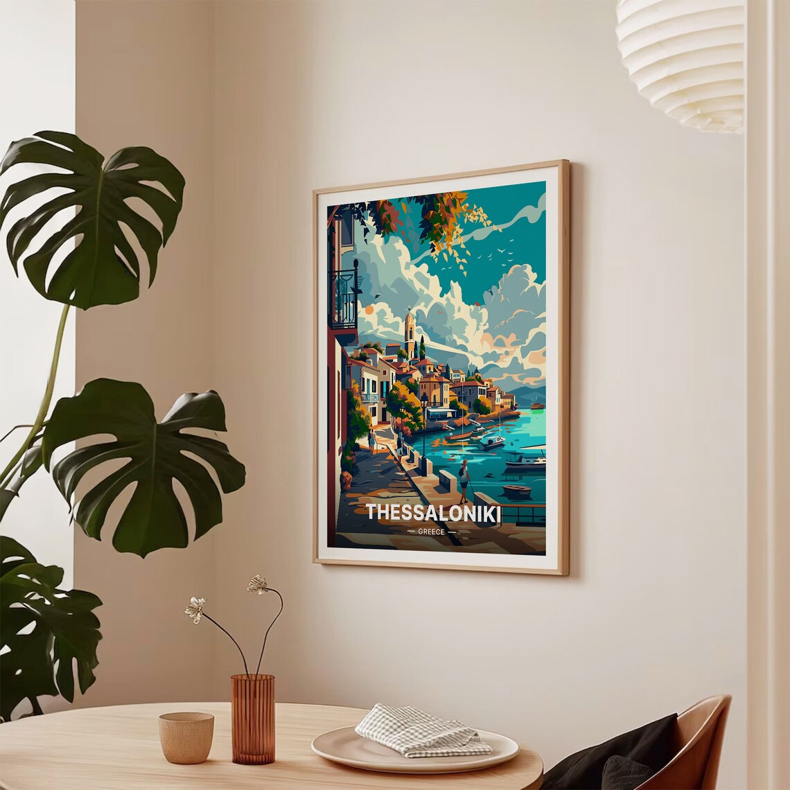Thessaloniki Greece Travel Poster, Greek City View - Image 2