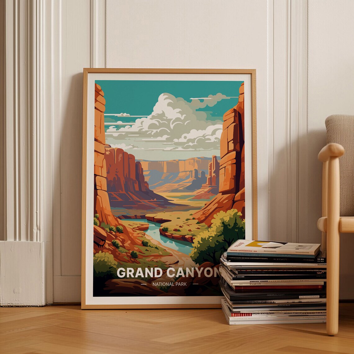 Grand Canyon Travel Poster, Arizona Landscape Art