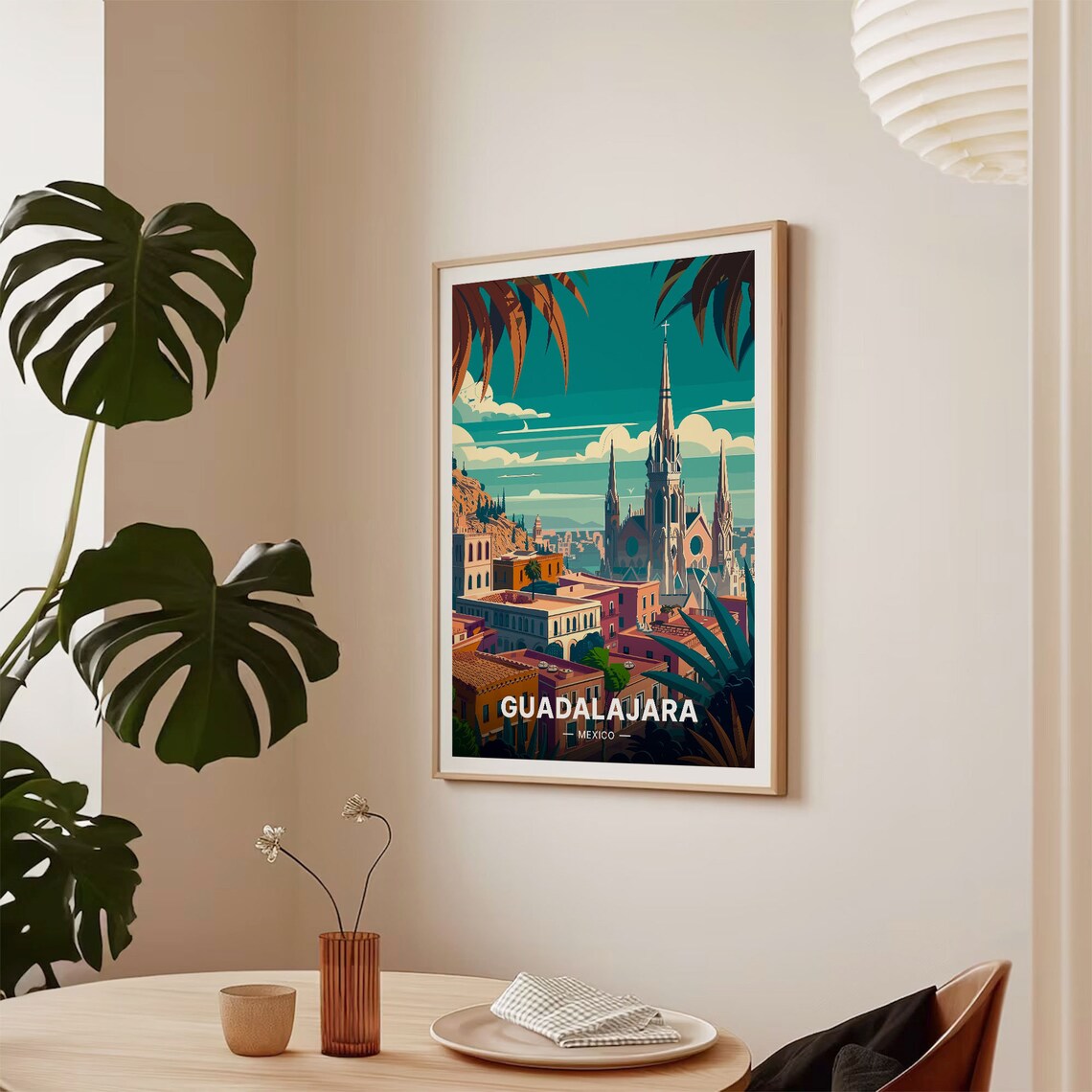 Guadalajara Travel Poster, Cityscape Art Print - Image 2