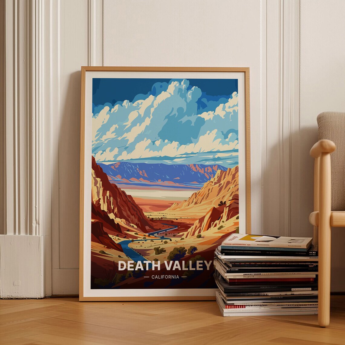 Death Valley California Desert Canyon National Park Travel Poster