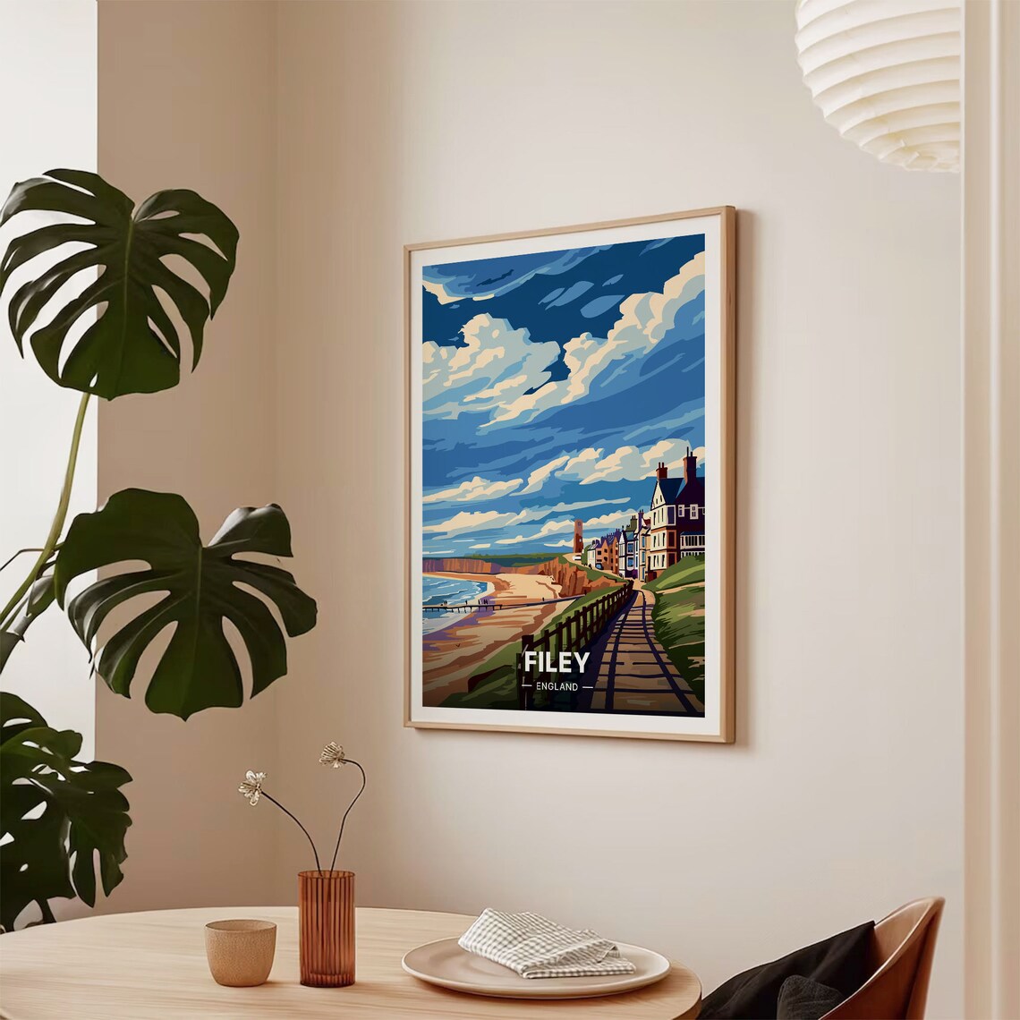 Filey Travel Poster, Yorkshire Coast Wall Art - Image 2