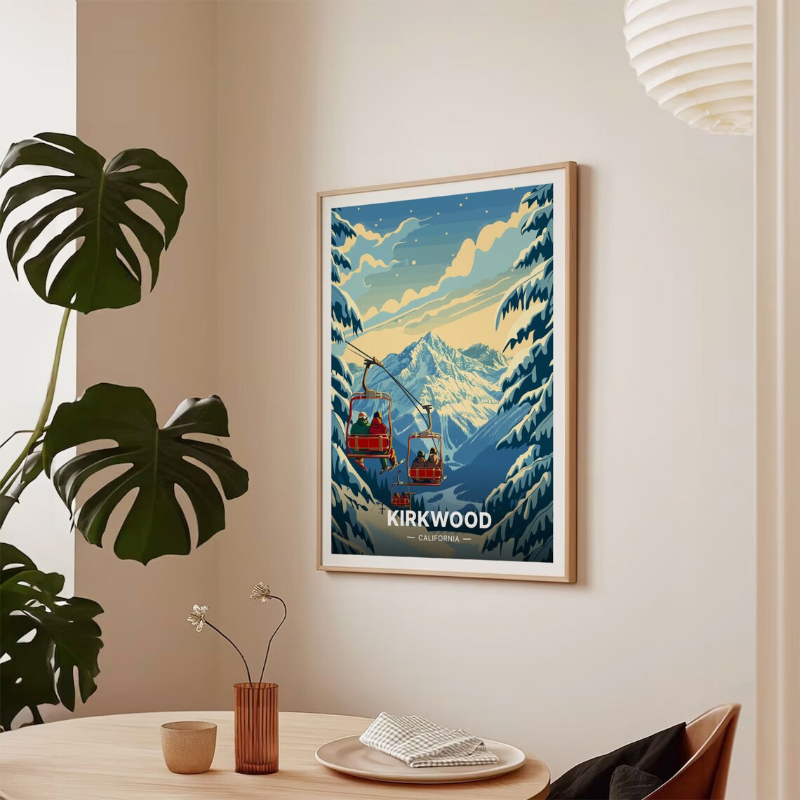 Kirkwood Ski Resort Travel Poster, Lake Tahoe Scenery - Image 2