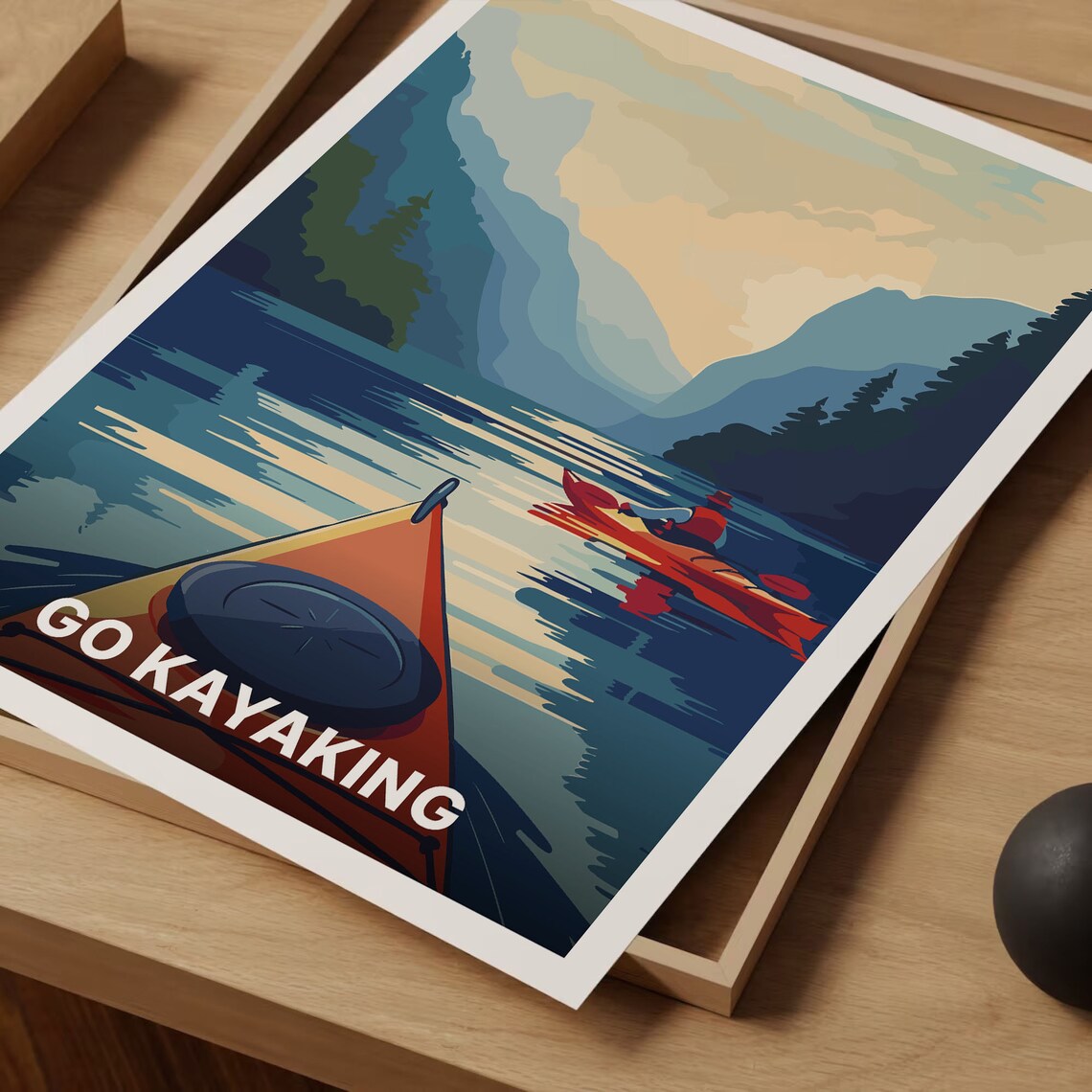 Kayaking Adventure Travel Poster, National Park Nature - Image 3