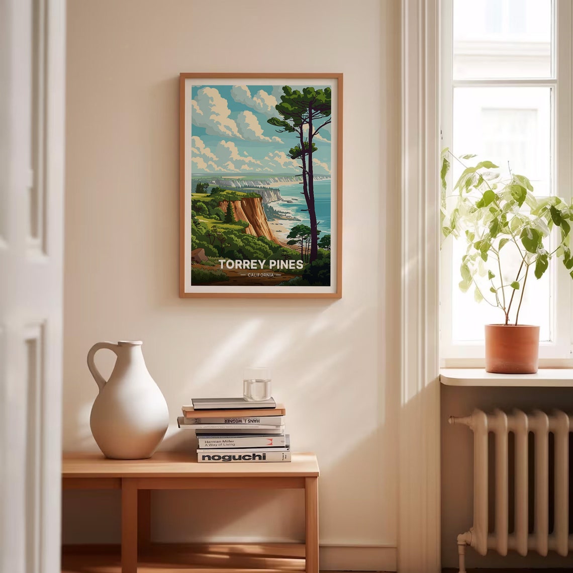 Torrey Pines California Coastal Cliffs Pine Trees Ocean Travel Poster - Image 4