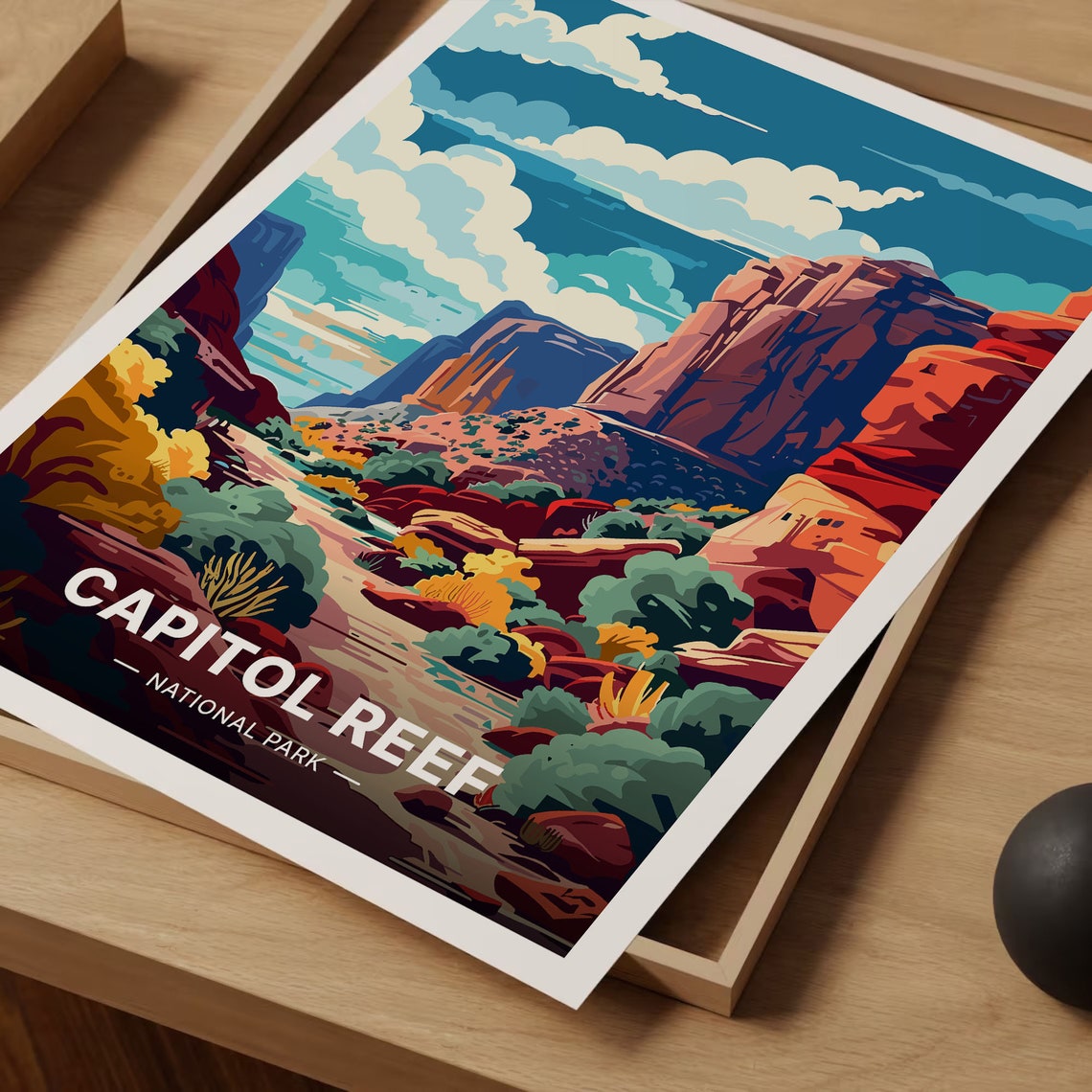 Capitol Reef National Park Red Rock Canyon Utah Desert Poster - Image 3