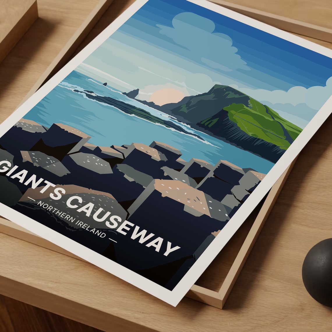 Giants Causeway Northern Ireland Basalt Columns Coastal Poster - Image 3