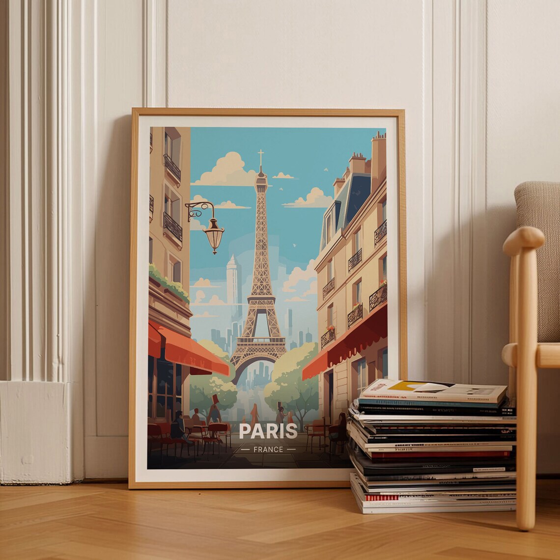 Paris France Eiffel Tower Travel Poster, Europe