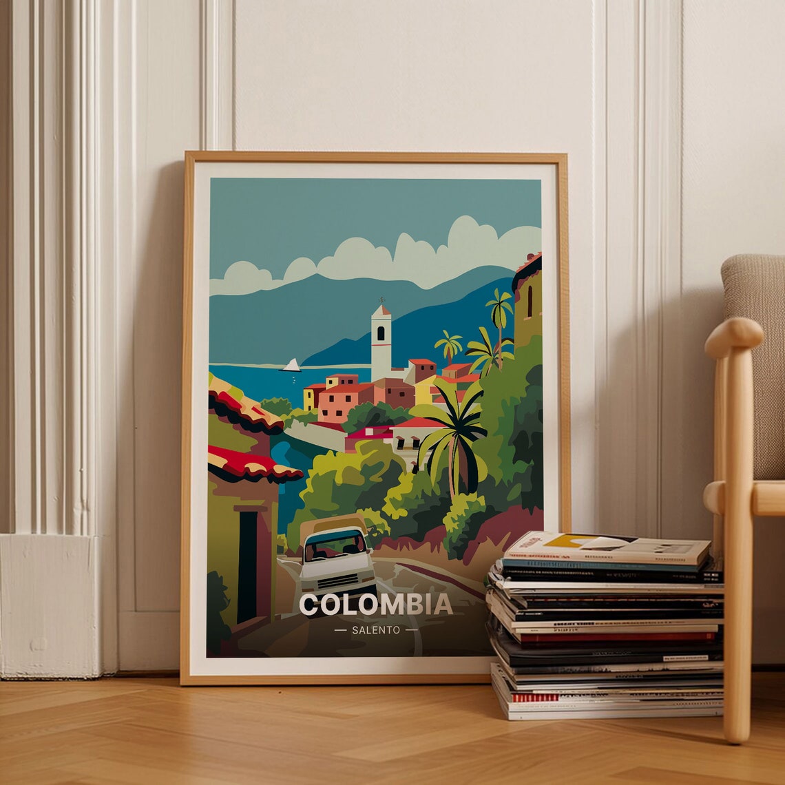 Colombia Salento Palms Tree Poster Scenic Travel Wall Art Home Decor Office Decoration C20 1065