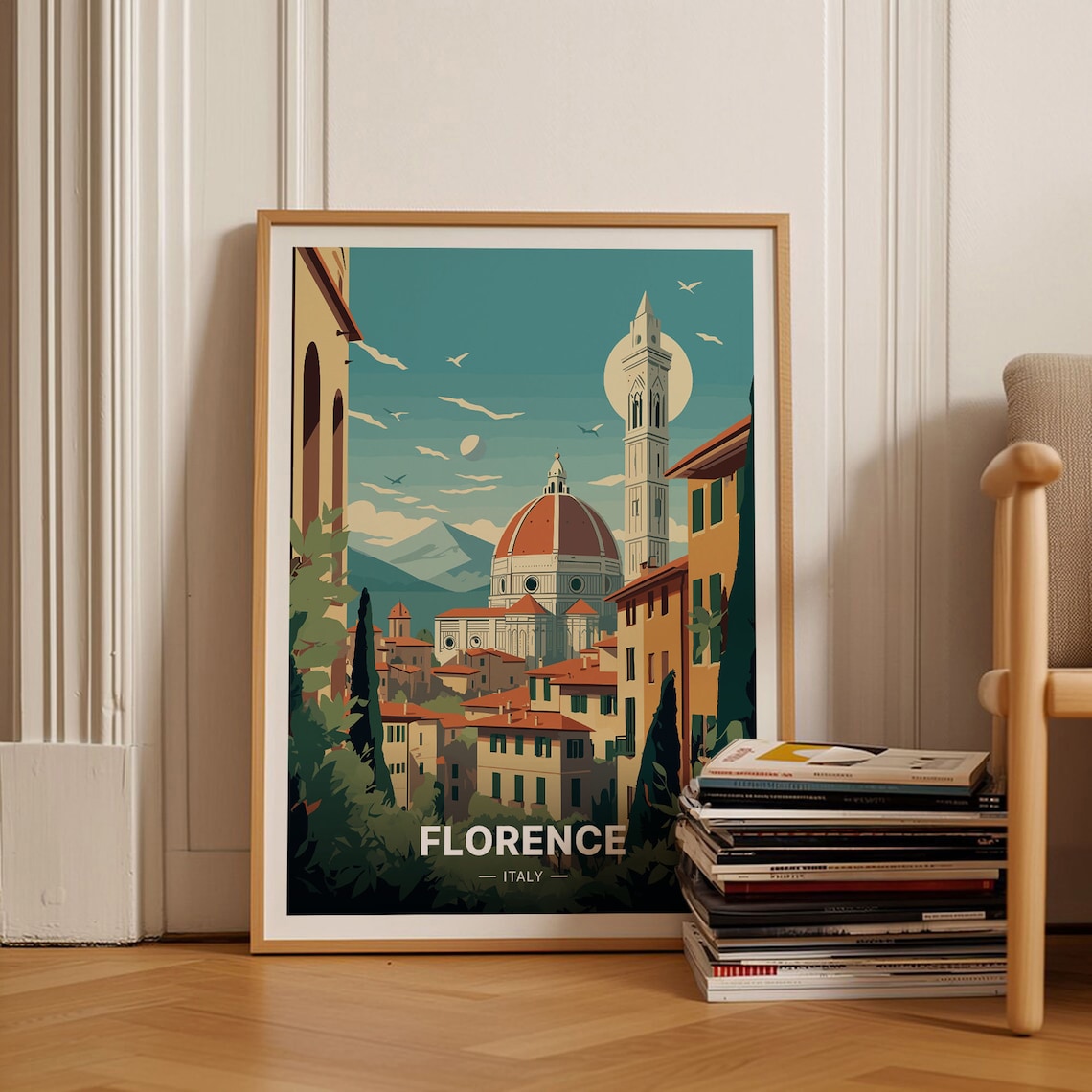 Florence Italy Vintage Travel Poster Print
