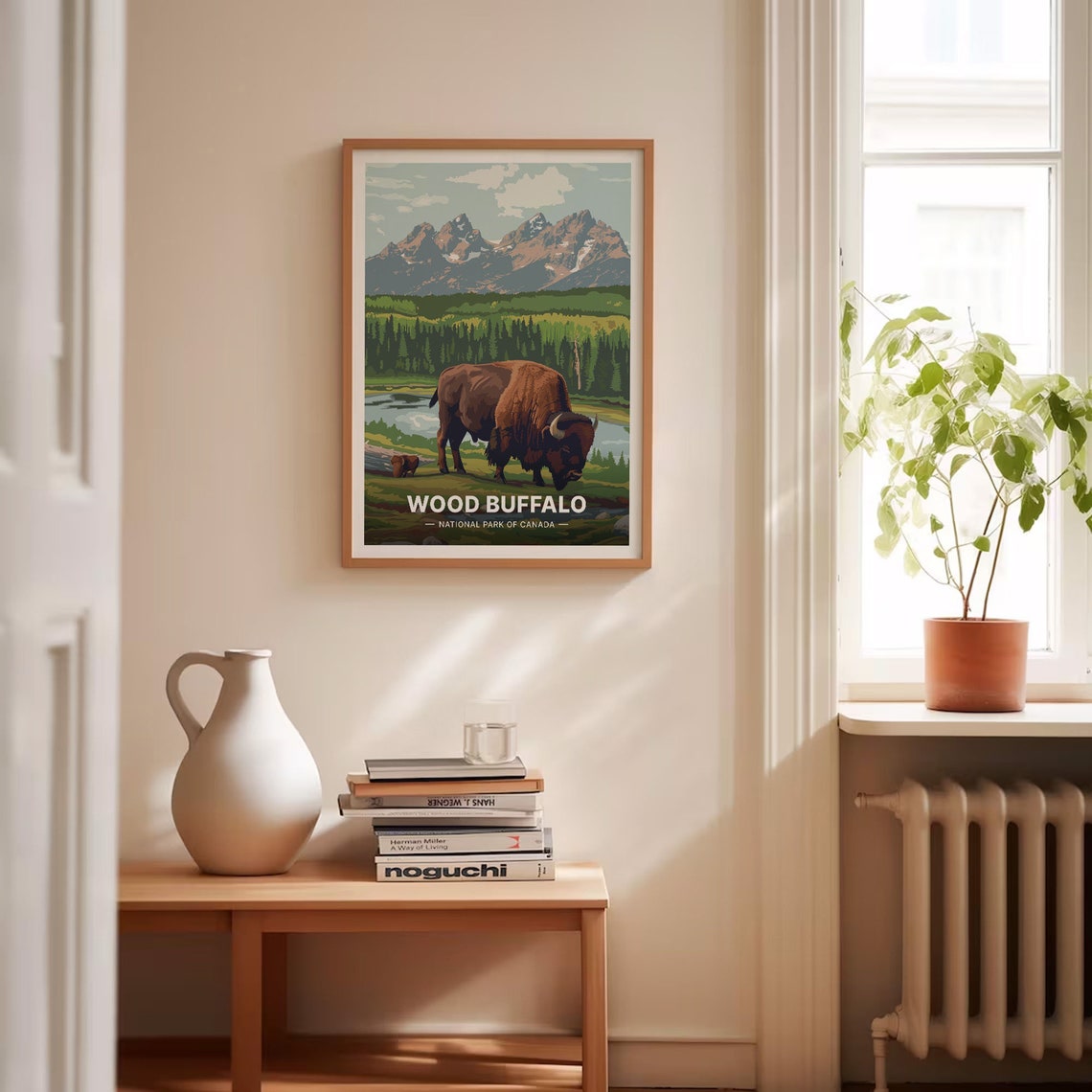 Wood Buffalo National Park Canada Bison Mountain Wilderness Poster - Image 4