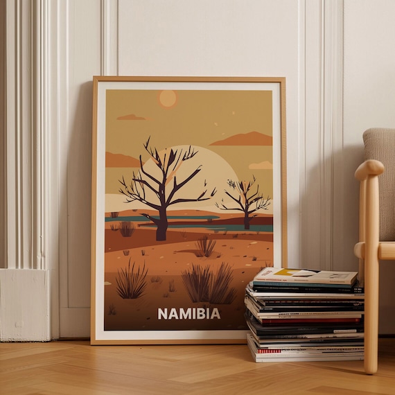 Namibia Desert Landscape Poster Travel Wall Art Home Decor Adventure Artwork Gift For Travelers C20 1459