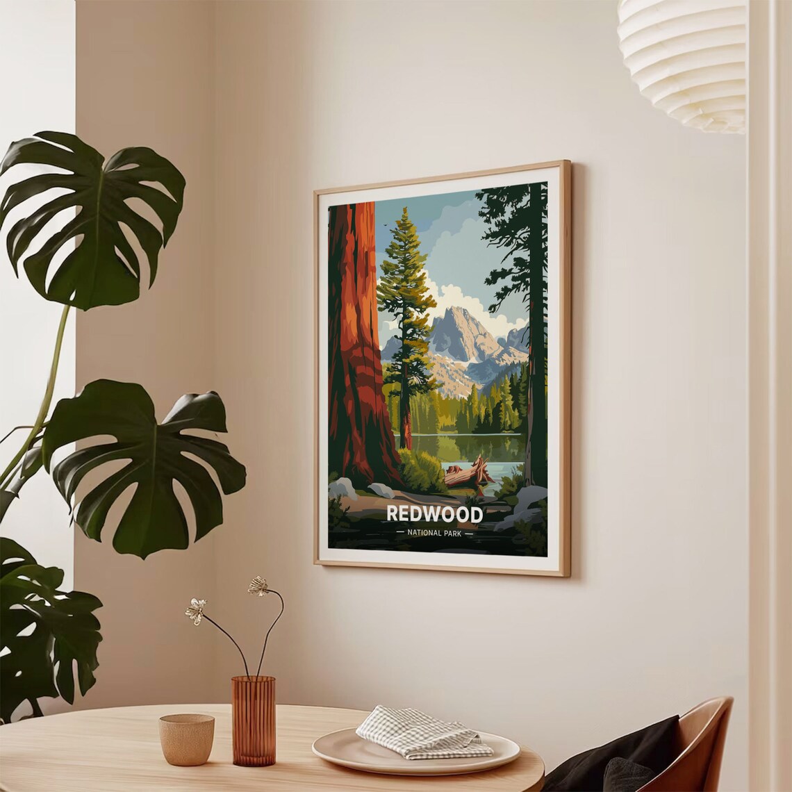 Redwood National Park Travel Poster, Scenic Landscape - Image 2