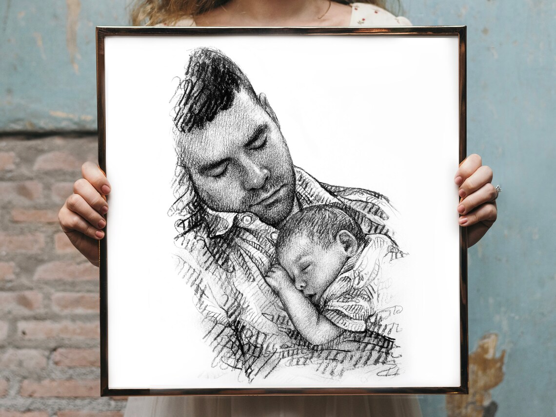 Baptism Gift Boy Christening Gift From Godmother Godparent Gift To Godchild Baby Girl Gift Wall Art Custom Portrait From Photo