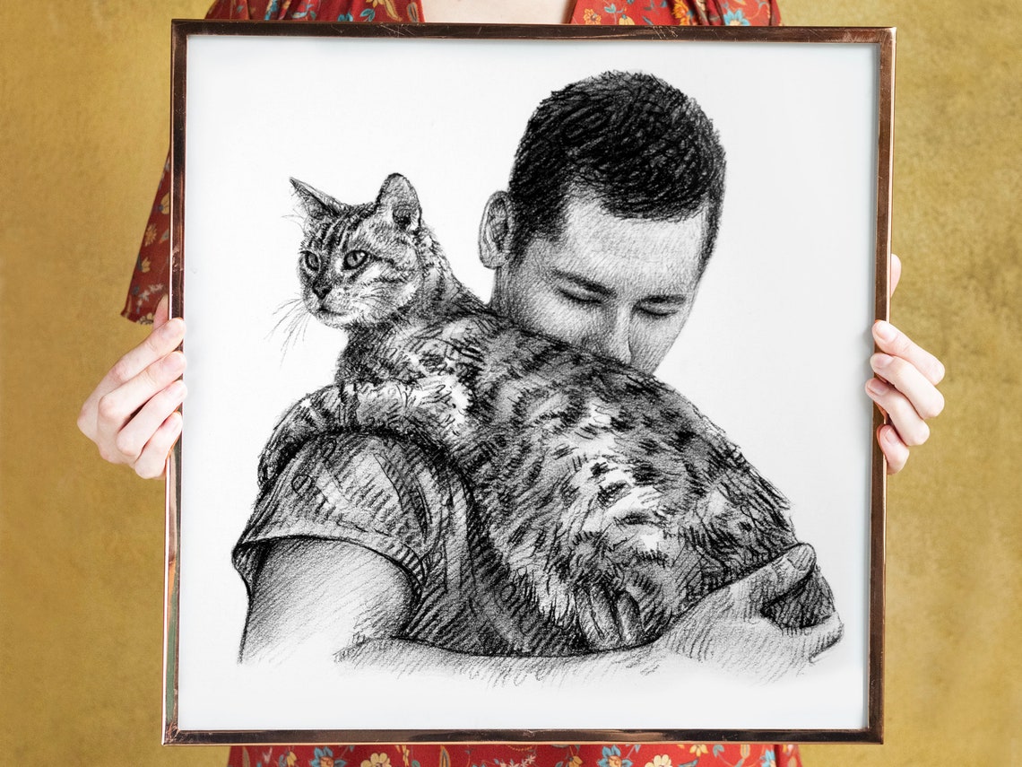 Custom Dog Drawing - Charcoal Style - Image 3