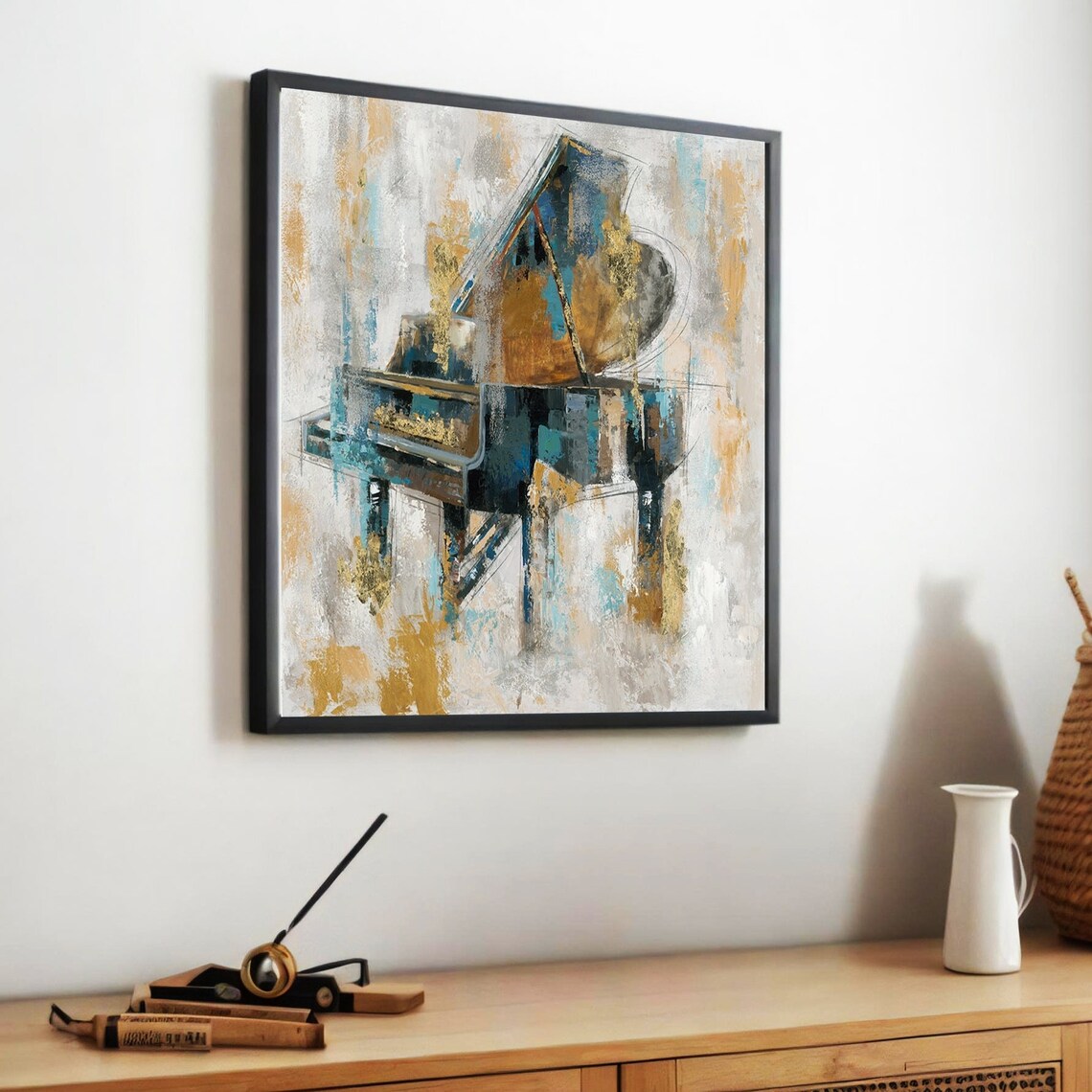 Abstract Piano Painting, Modern Musician Decor - Image 5