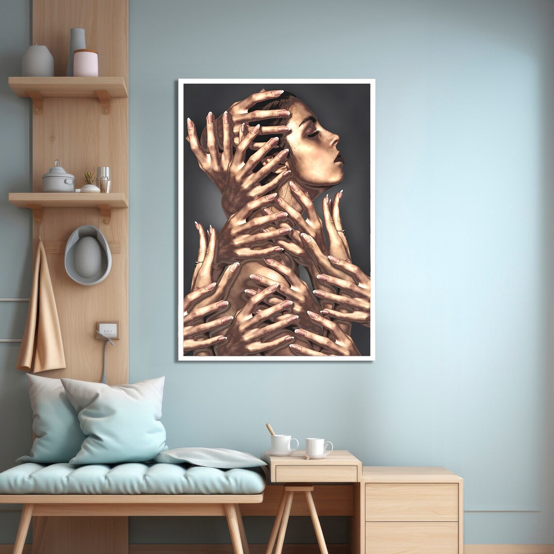 Surreal Portrait Of A Woman, Modern Artistic Print - Image 4