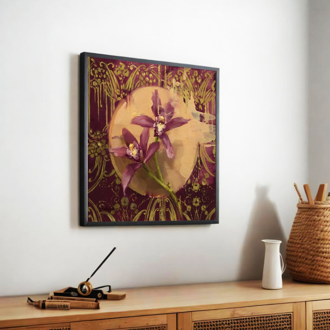 Orchid Elegance Painting, Floral Decor Print - Image 5
