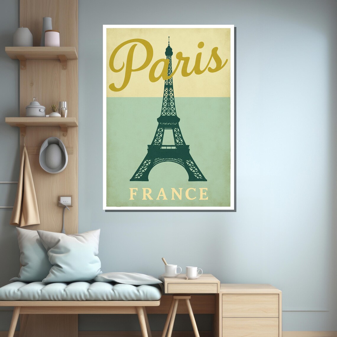 Retro Paris Eiffel Tower - Vintage Travel Poster - Image 3