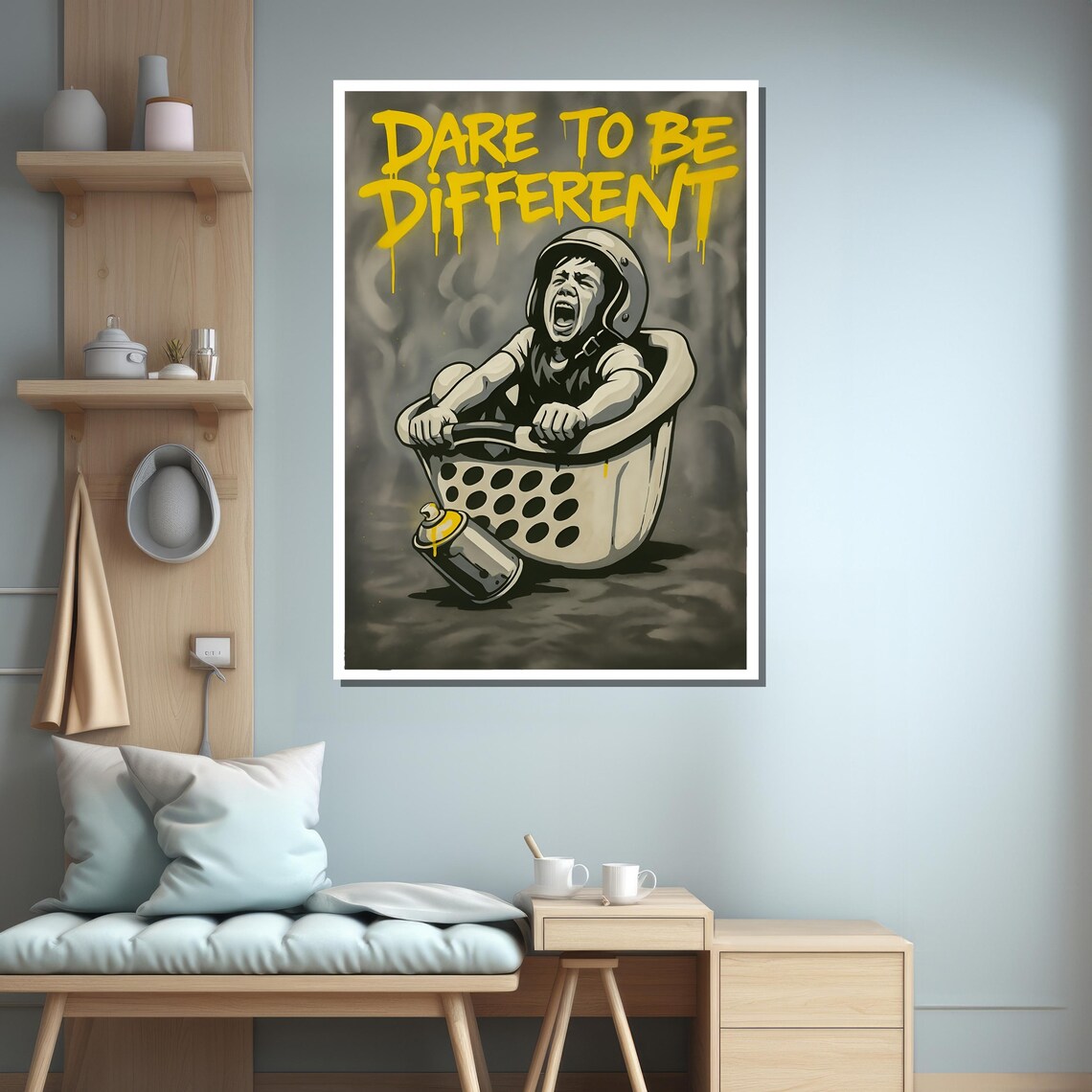 Dare To Be Different Graffiti, Urban Street Decor - Image 3