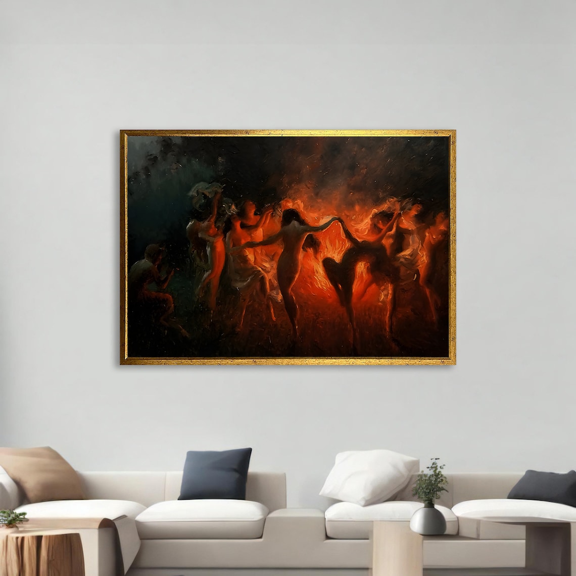 Mystical Dance By Firelight, Walpurgis Night Art Print - Image 2