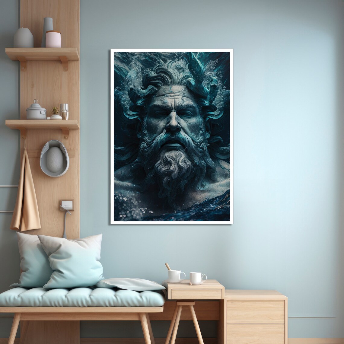 Poseidon King Of The Sea Art Print, Ocean God - Image 4
