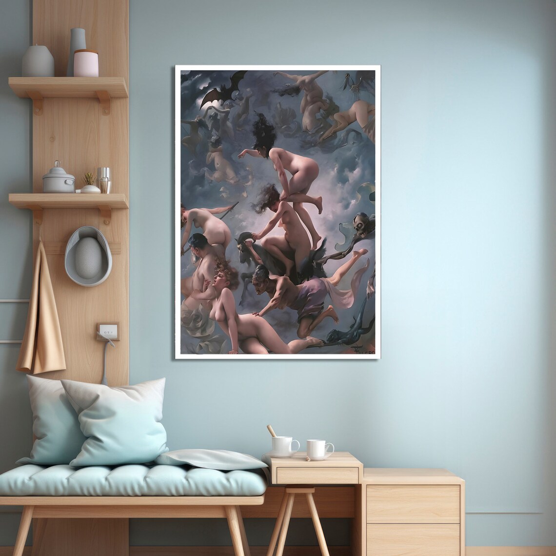 Reverie Of Celestial Beings, Nude Fantasy Art Print - Image 3