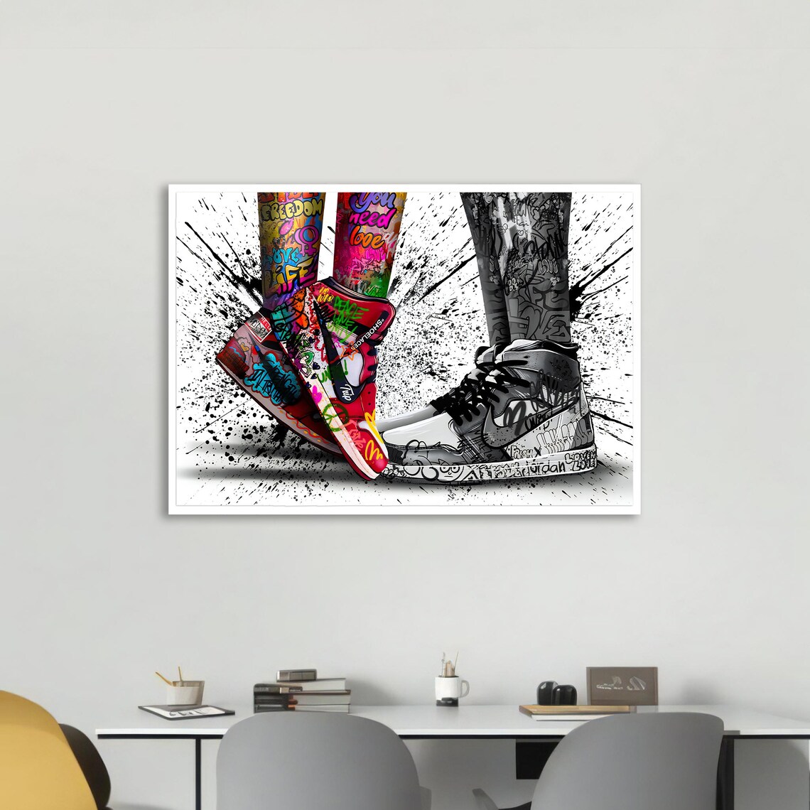 Urban Sneakers, Graffiti Painting for Living Room - Image 4