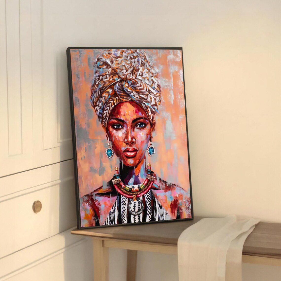 African Woman Art, Cultural Portrait - Image 5