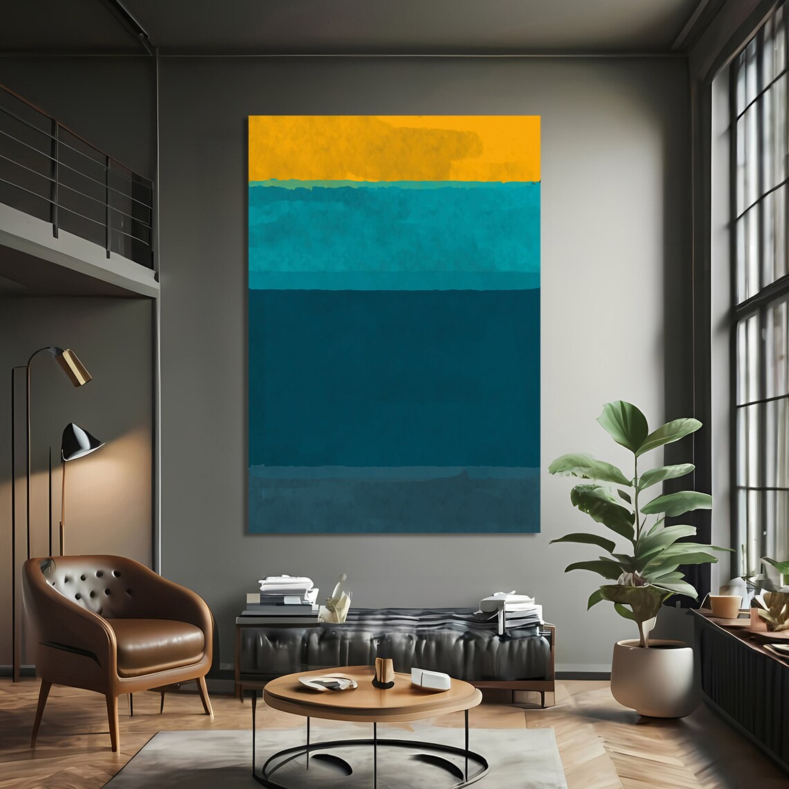 Turquoise And Gold Bliss Abstract By Mark Rokhto - Image 3
