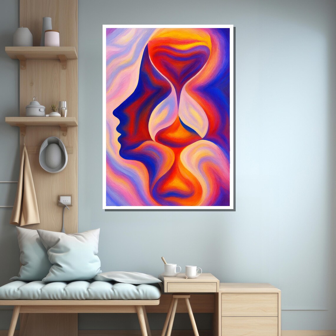 Abstract Hourglass Silhouettes Art Print - Image 3