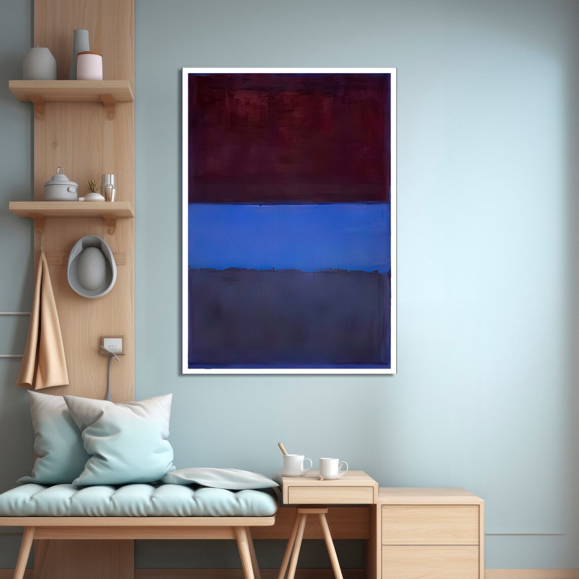 Mark Rokhto-Inspired Abstract Art, Modern Decor - Image 4