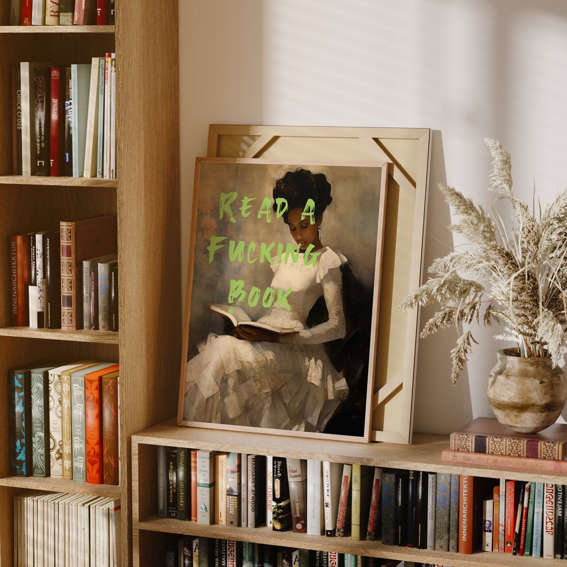 Read a Book Cheeky Altered Classic Portrait Sassy Art Poster - Image 4