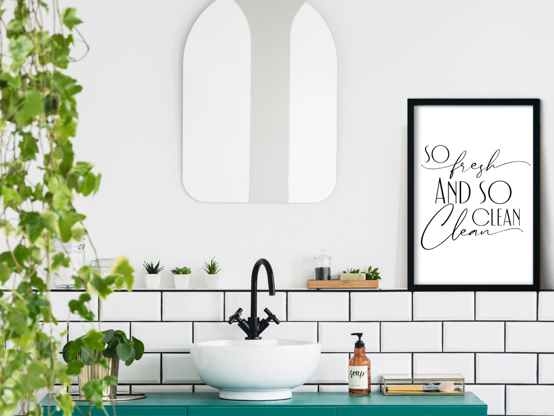 So Fresh And So Clean Bathroom Wall Art Print - Image 4