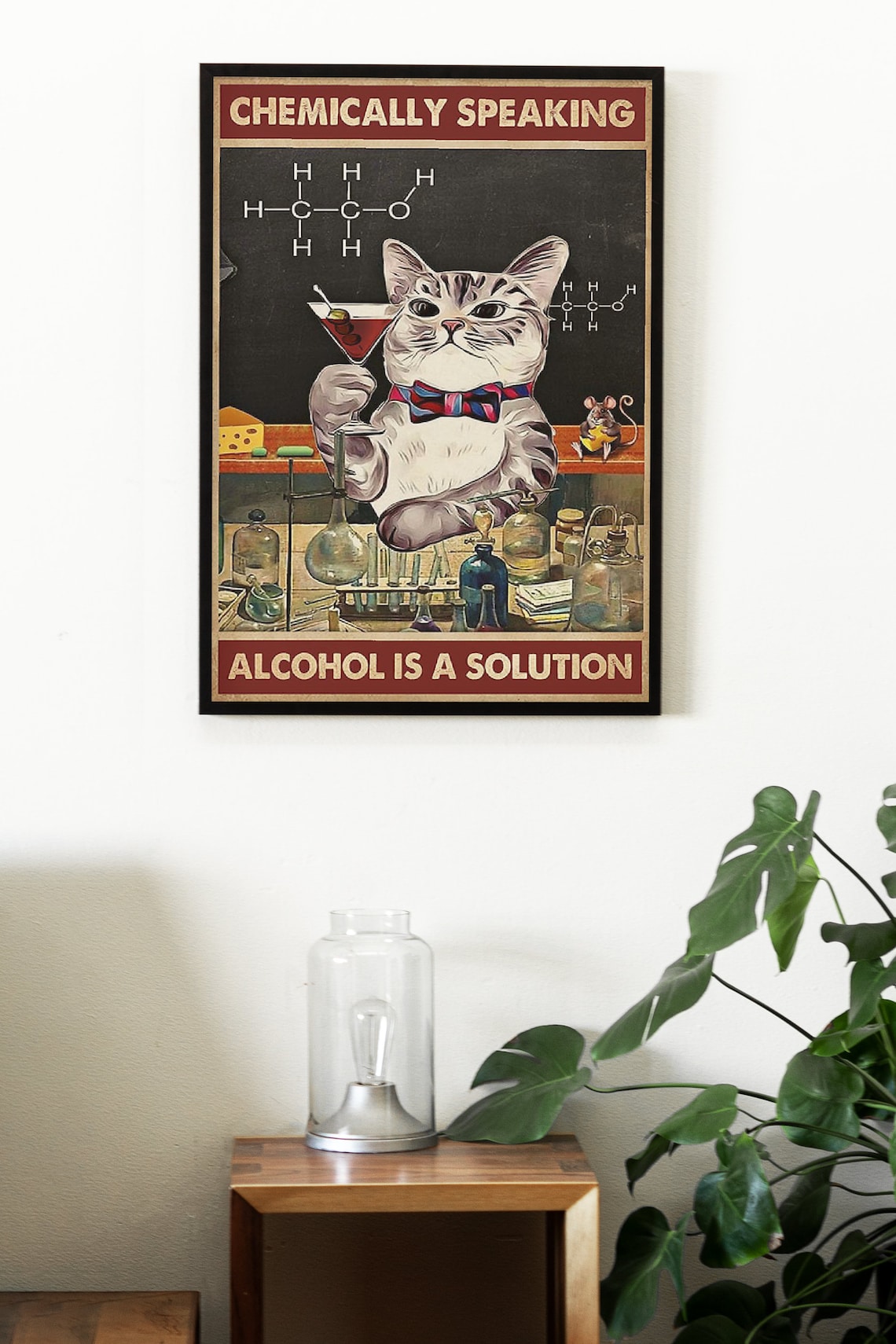 Vintage Cat Poster, Cat Lover Wall Art Print - Image 2