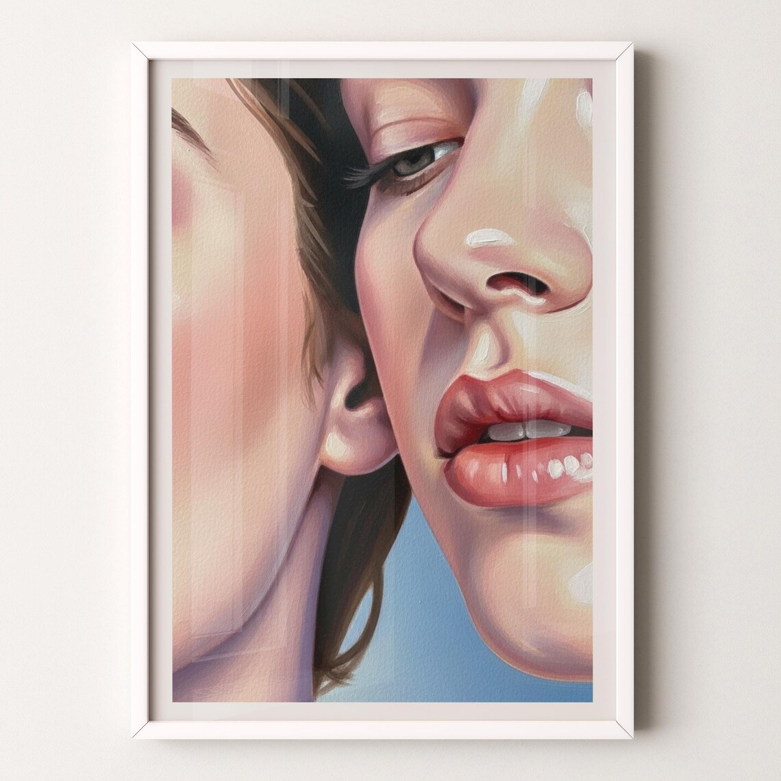 Whispered Secrets Romantic Intimate Closeup Fine Art Portrait Print
