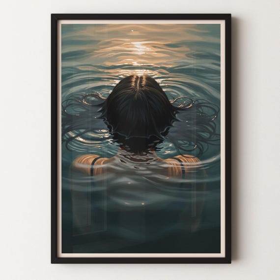 Swim In The Lake Fine Art Water Portrait Print