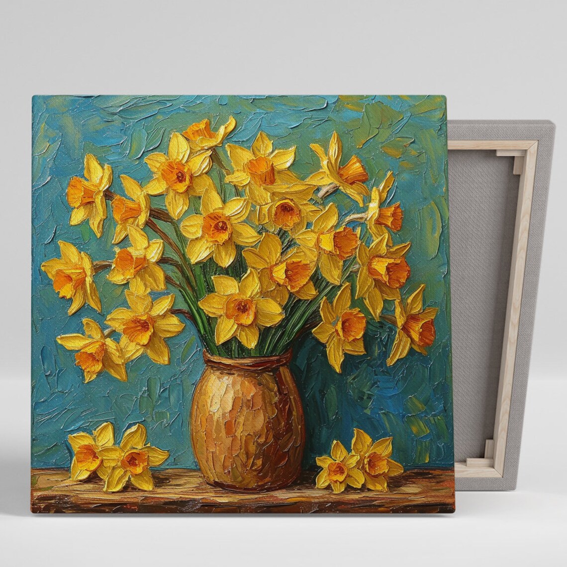Daffodil Floral Rustic Farmhouse Decor Art Print