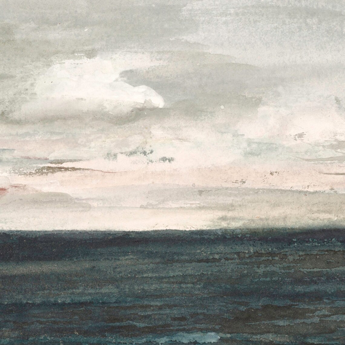 Vintage Seascape Dark Moody Ocean Poster - Image 3