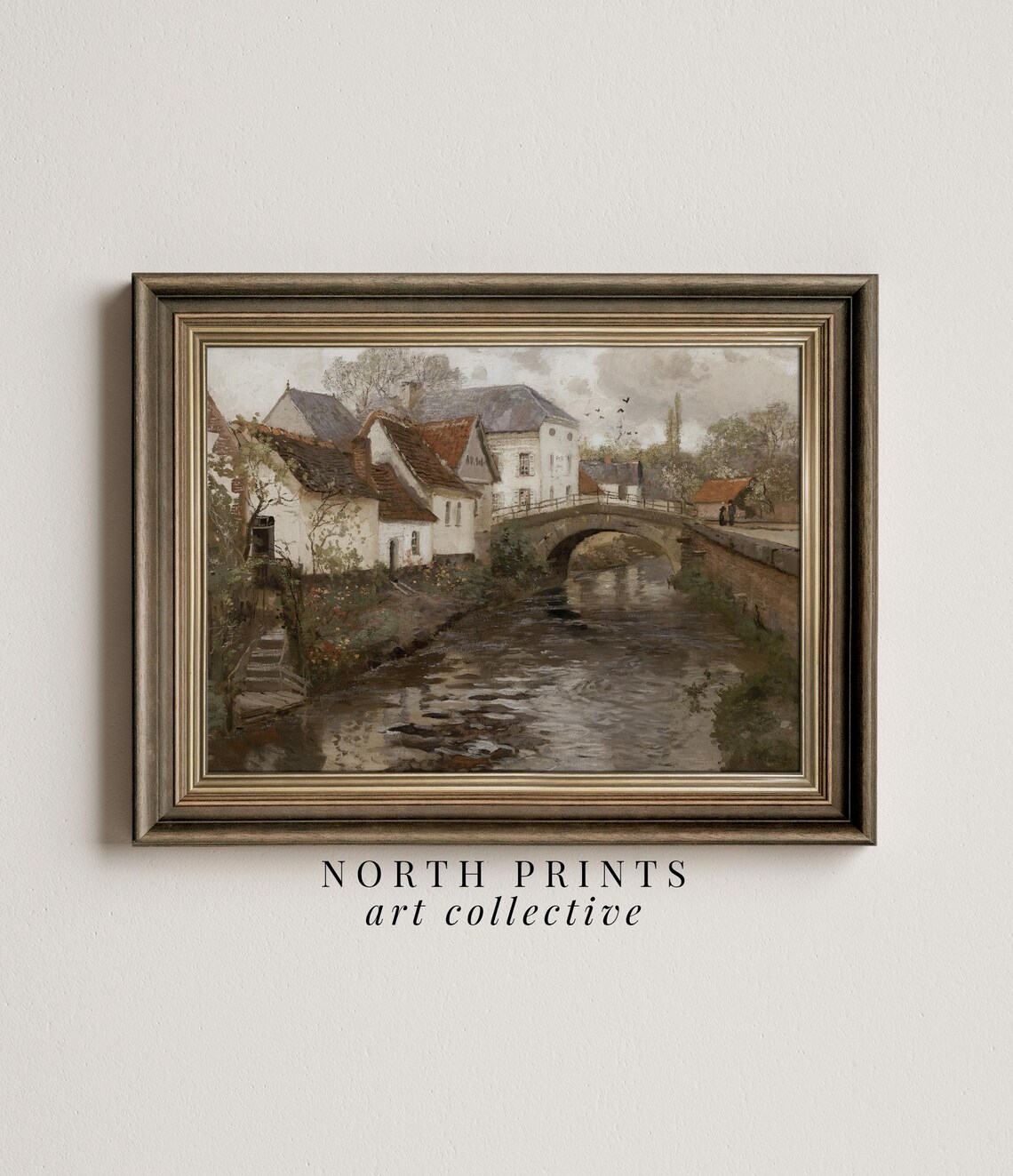 Vintage European Village Art Print, Rustic Country - Image 3
