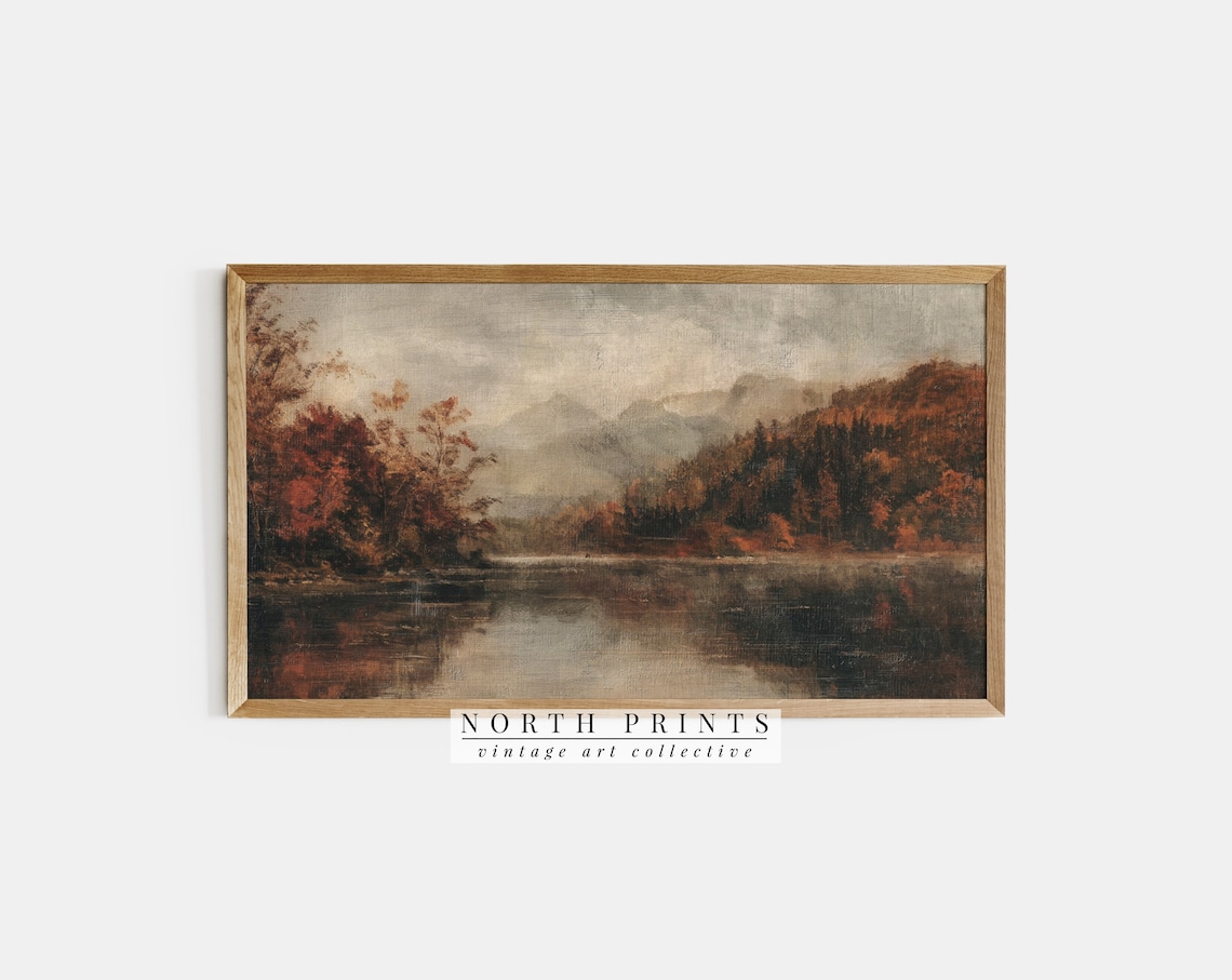 Autumn Frame TV Art Landscape, Fall River Print